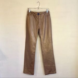WOMENS VINTAGE GAP METALLIC GOLD BOOT CUT PANTS
